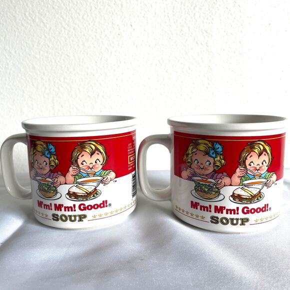 Vintage 1993 Campbells Soup Mugs Set of Two - Picture 3 of 6